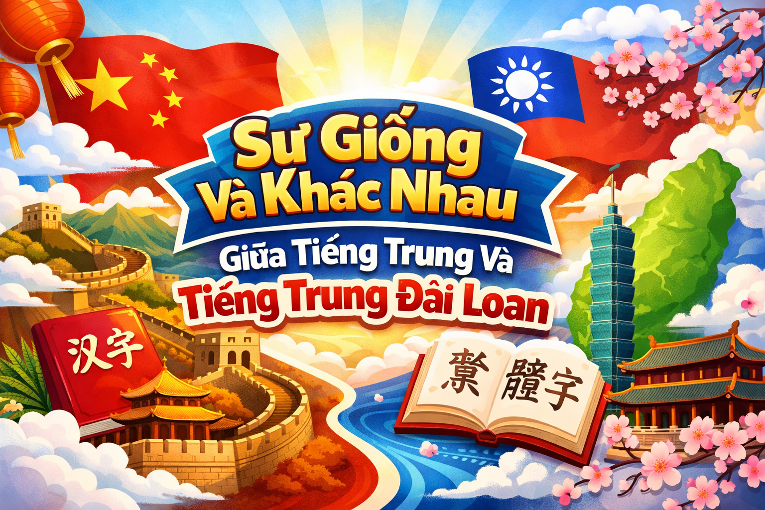 Sự Giống Và Khác Nhau Giữa Tiếng Trung Và Tiếng Trung Đài Loan (Chi Tiết Dễ Hiểu)