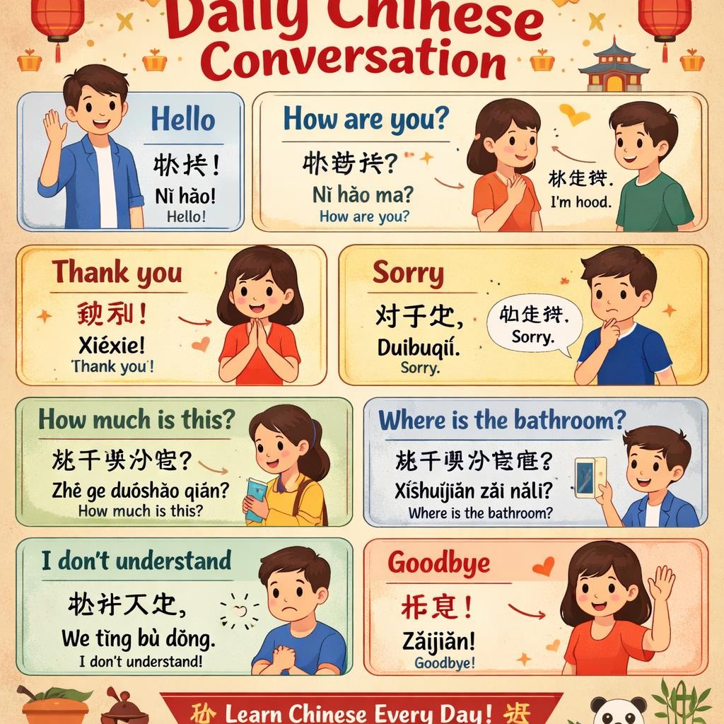 Hội Thoại Tiếng Trung Giao Tiếp Hàng Ngày (Dễ Nhớ + Áp Dụng Ngay)